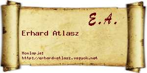 Erhard Atlasz névjegykártya